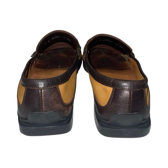 Bally Rumo Two Tone Brown Leather Loafers     Size: US 9  EU 8 E - Picture 6 of 8